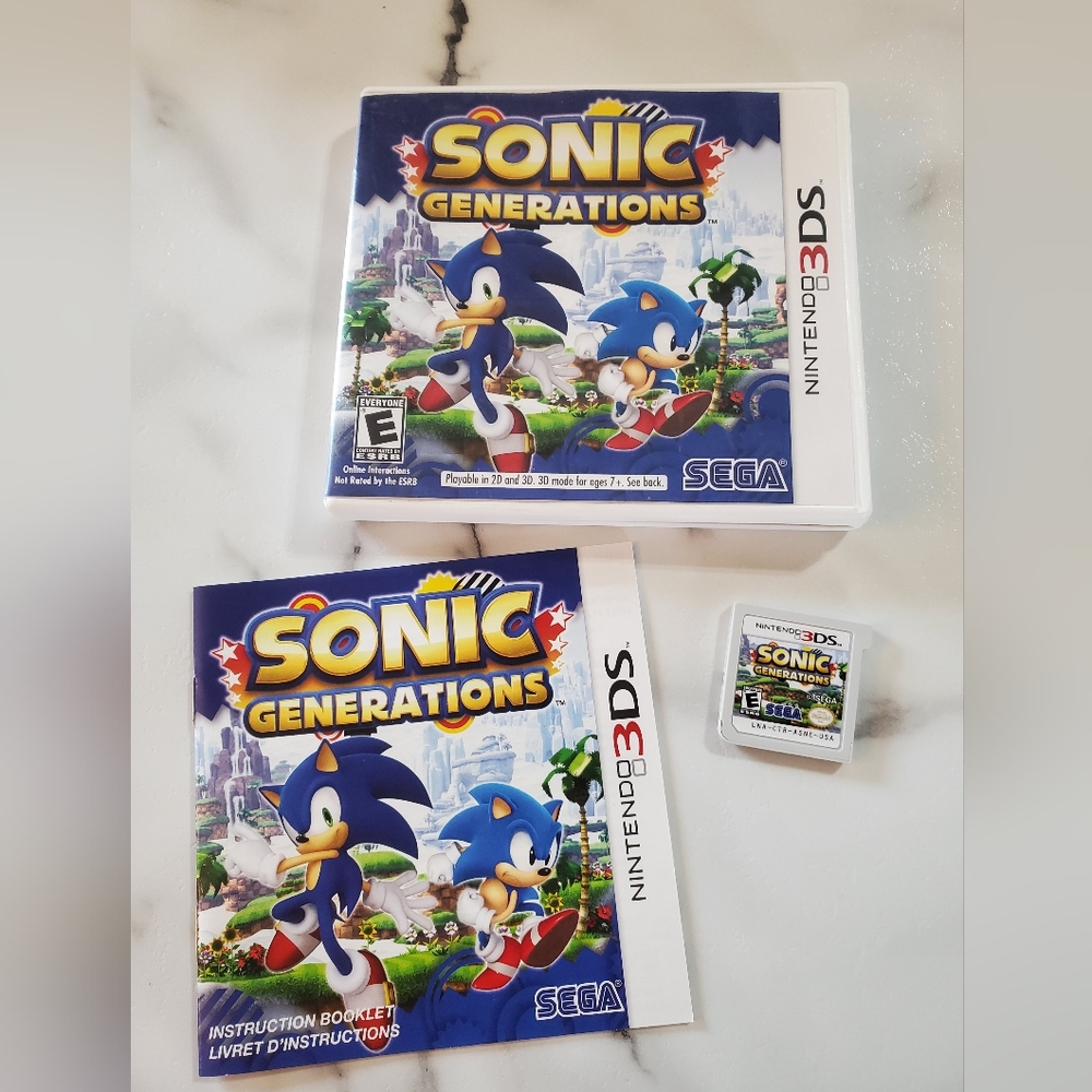 Sonic Generations Nintendo 3DS Video Game SEGA *TESTED*